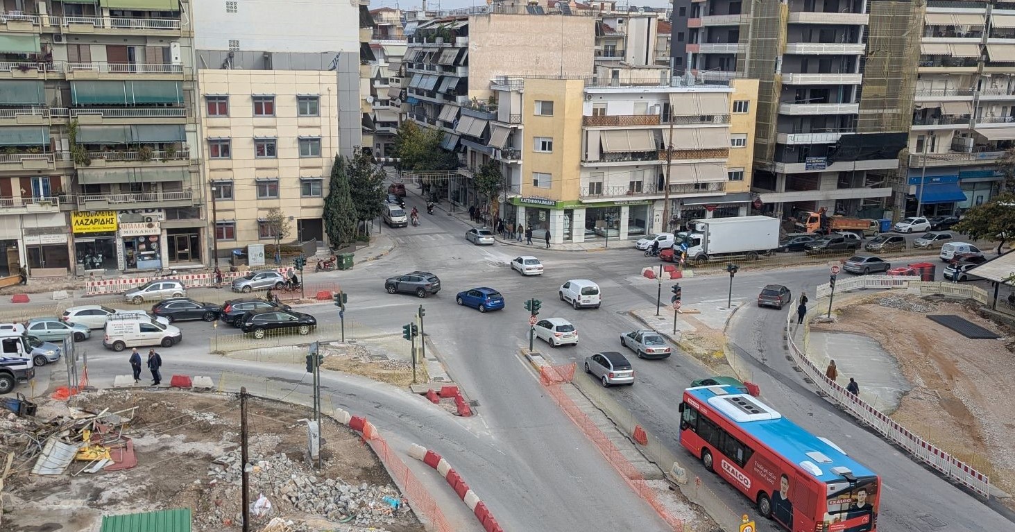 Νέες εργασίες για τον κυκλικό κόμβο Φαρσάλων-Ηρ.Πολυτεχνείου-Παναγούλη – Σε ισχύ κυκλοφοριακές ρυθμίσεις από την Τρίτη